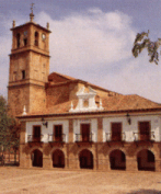 Alcaudete de la Jara. Ayuntamiento e Iglesia
